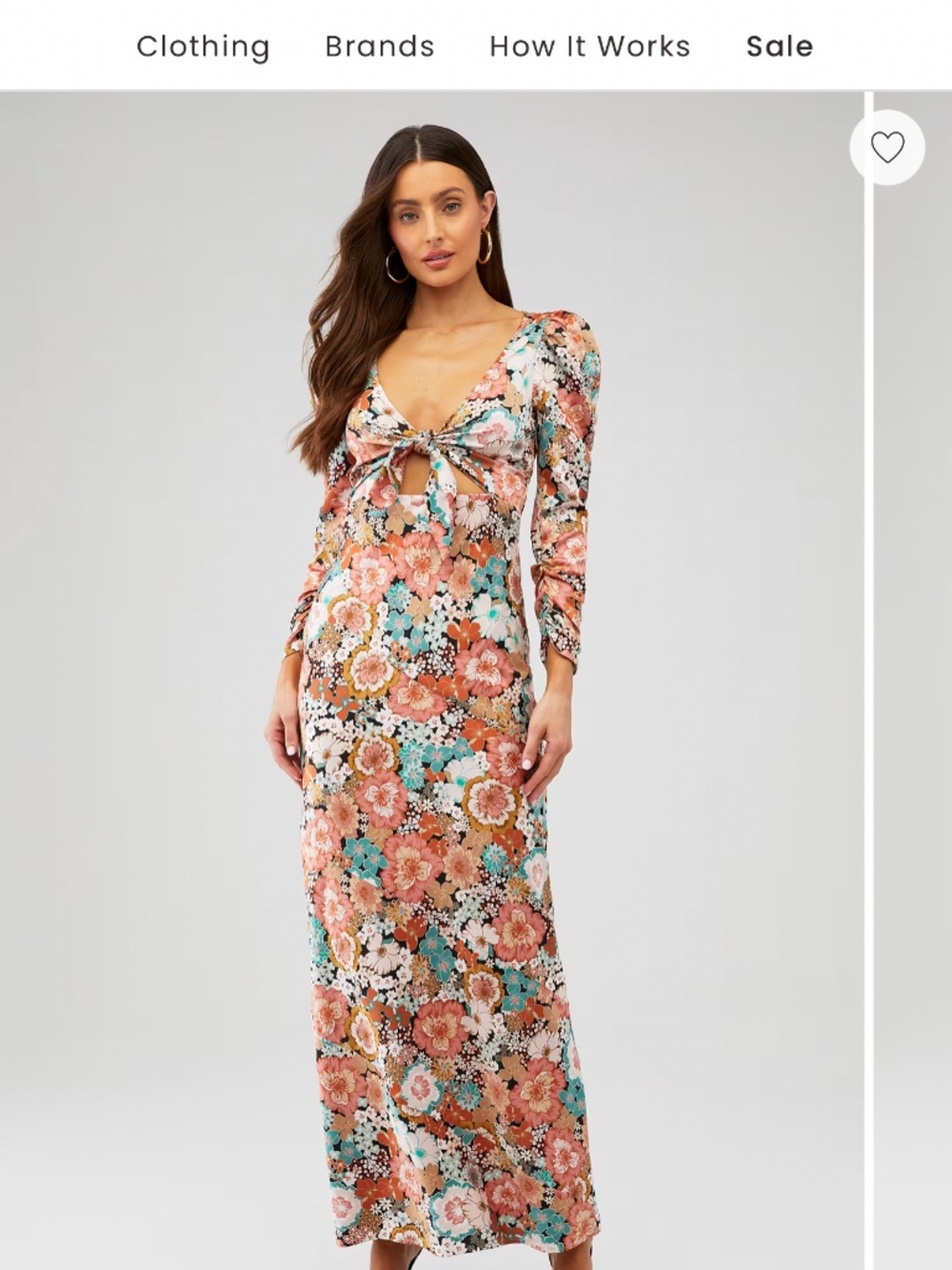 For Love & Lemons Polly Floral Cutout Maxi Dress S